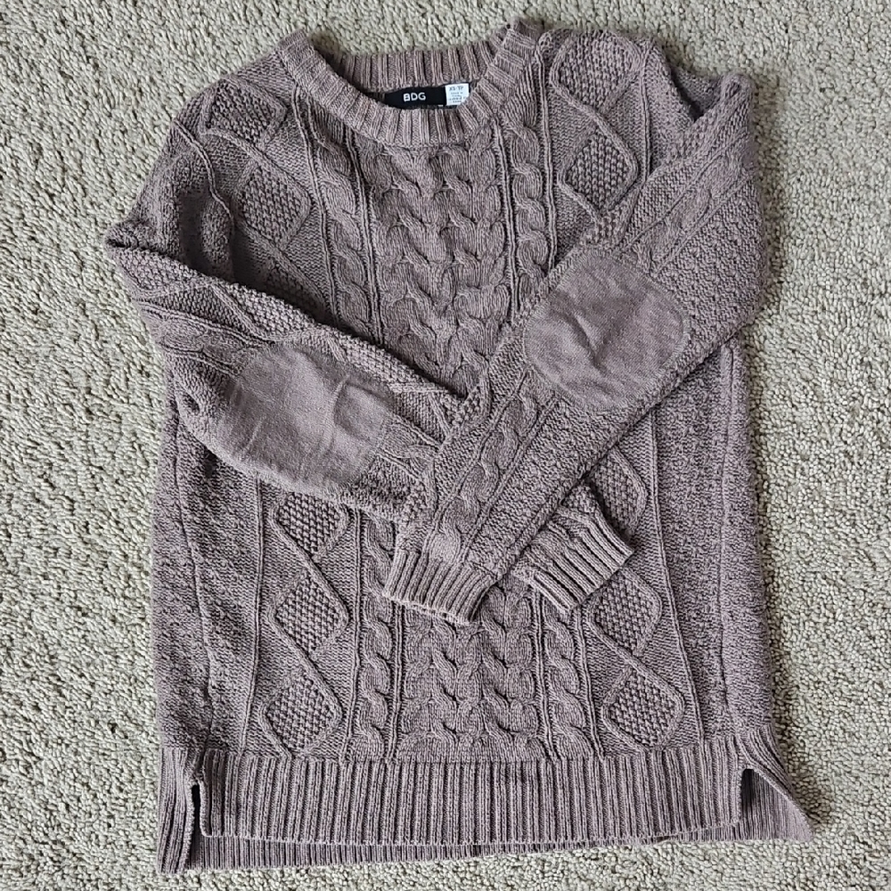 BDG Women's Cable Knit Sweater - Brown